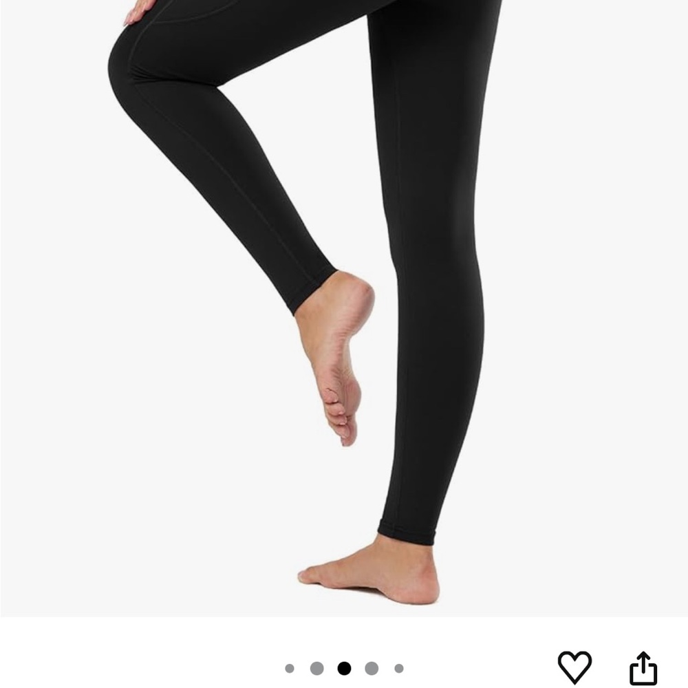 NWT Baleaf Fleece Lined Leggings with Pockets - Picture 3 of 5